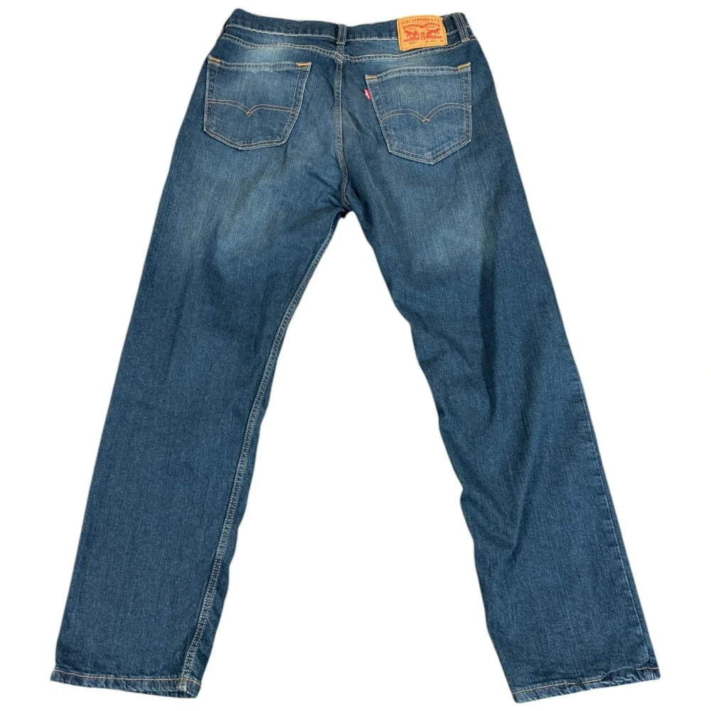 Vintage Levi's 505 Straight Fit Work Blue‎ Faded Denim Workwear Jeans Mens 34x30